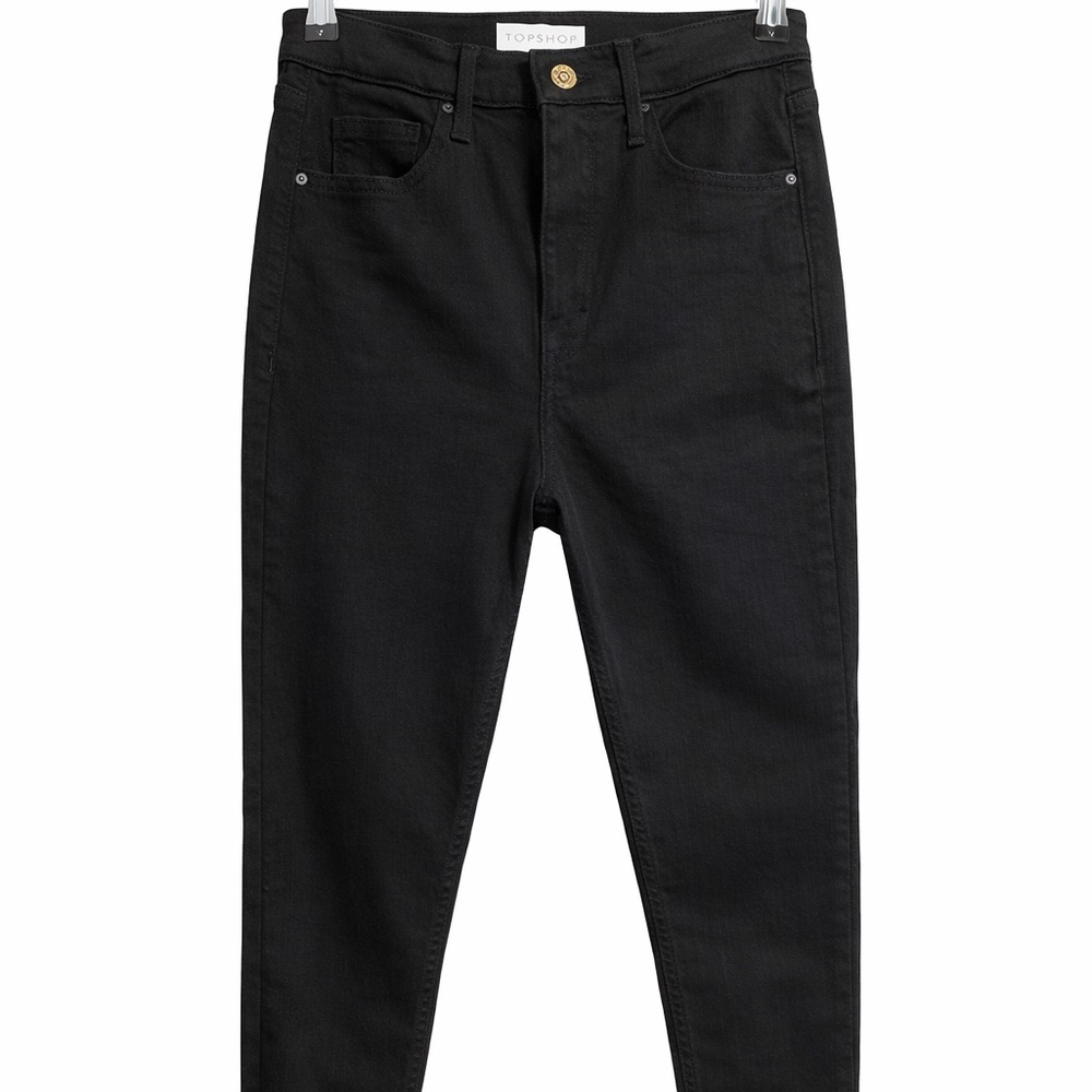 Topshop Jamie Black Skinny Jeans W28 High Rise Stretch Ankle Length